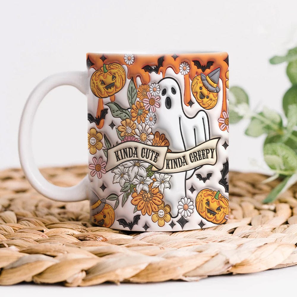 GeckoCustom Kinda Cute Kinda Creepy Halloween Personalized Gift Mug HO82 891338