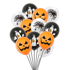 GeckoCustom Large Inflatable Ghost Tree Pumpkin Witch Balloons Halloween Spider Bat Mummy Balloon Scary Halloween Party Decoration Kids Toy 10pcs 2 / Other