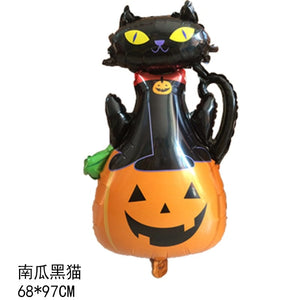 GeckoCustom Large Inflatable Ghost Tree Pumpkin Witch Balloons Halloween Spider Bat Mummy Balloon Scary Halloween Party Decoration Kids Toy dusty wine / Other