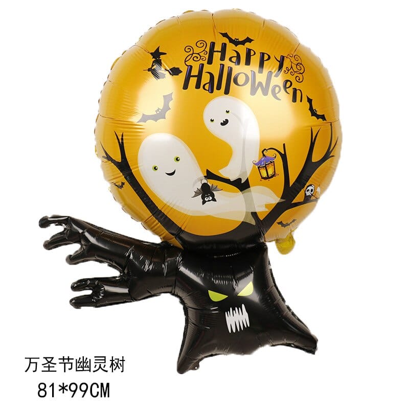 GeckoCustom Large Inflatable Ghost Tree Pumpkin Witch Balloons Halloween Spider Bat Mummy Balloon Scary Halloween Party Decoration Kids Toy Cream / Other
