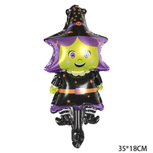 GeckoCustom Large Inflatable Ghost Tree Pumpkin Witch Balloons Halloween Spider Bat Mummy Balloon Scary Halloween Party Decoration Kids Toy violet / Other