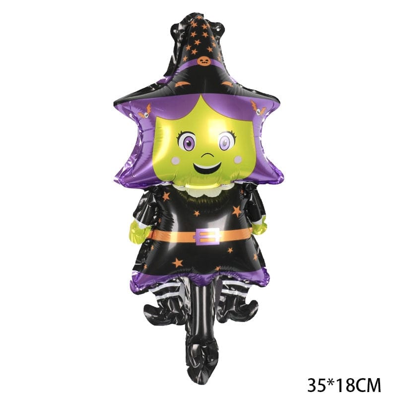 GeckoCustom Large Inflatable Ghost Tree Pumpkin Witch Balloons Halloween Spider Bat Mummy Balloon Scary Halloween Party Decoration Kids Toy violet / Other