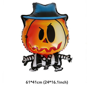 GeckoCustom Large Inflatable Ghost Tree Pumpkin Witch Balloons Halloween Spider Bat Mummy Balloon Scary Halloween Party Decoration Kids Toy deep blue / Other