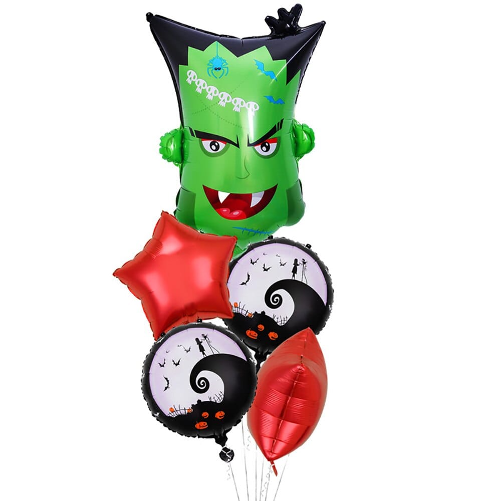 GeckoCustom Large Inflatable Ghost Tree Pumpkin Witch Balloons Halloween Spider Bat Mummy Balloon Scary Halloween Party Decoration Kids Toy mint green / Other