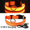 GeckoCustom LED Glowing Dog Collars Rechargeable Waterproof Luminous Collar Adjustable Dog Night Light Collar Pet Dog Safety Necklace
