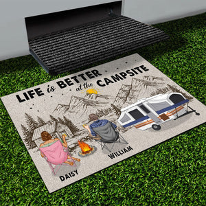 GeckoCustom Life Is Better At The Campsite Camping Doormat K228 889633