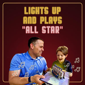 GeckoCustom Lights & Music Pop up Fathers Day Card, Plays 'All Star' Song, Happy Fathers Day Card from Daughter, Father'S Day Cards for Husband, Fathers Day Card from Son, Fathers Day Cards, 1 Best Dad Ever Card