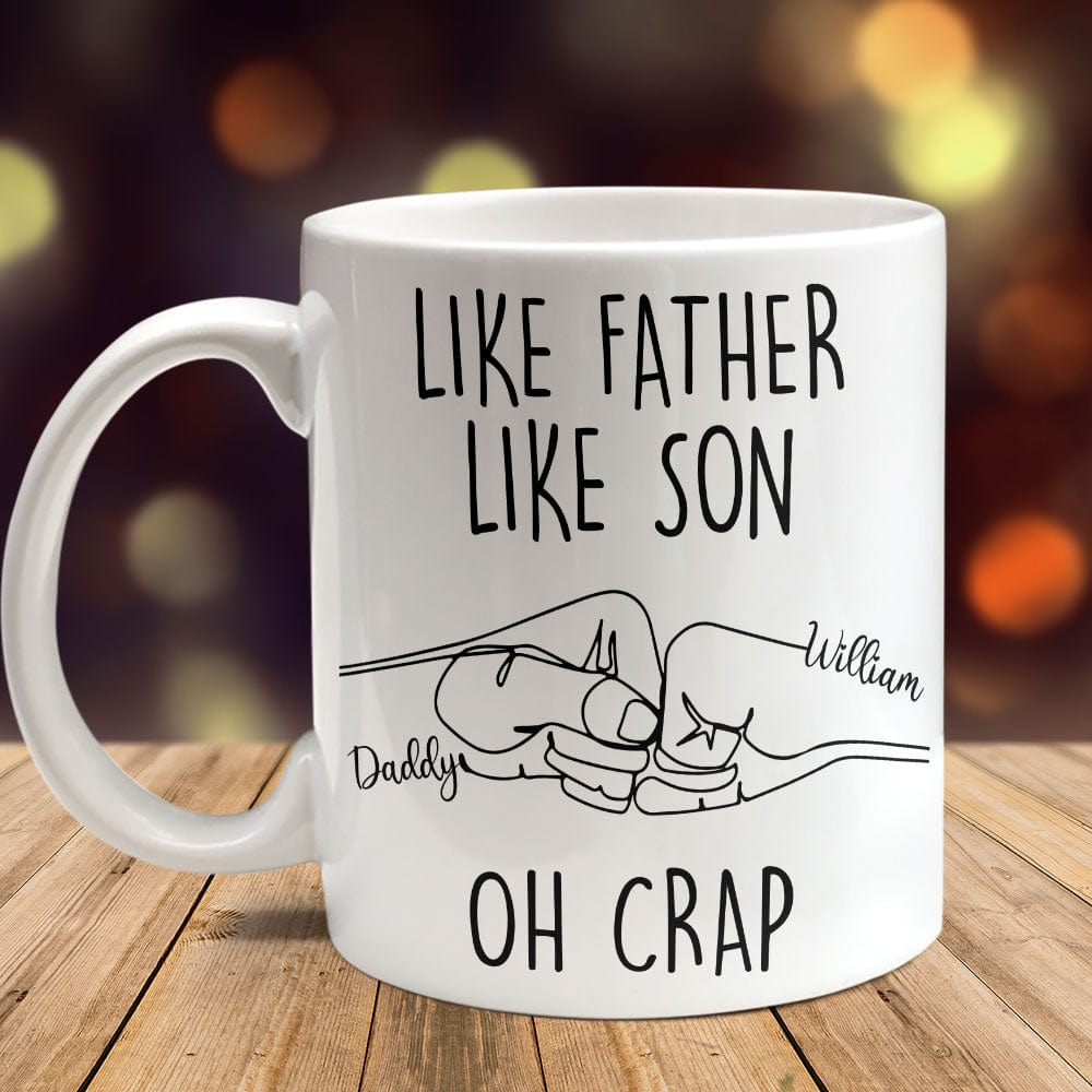 GeckoCustom Like Father Like Son Father's Day Mug Personalized GiftT286 890787