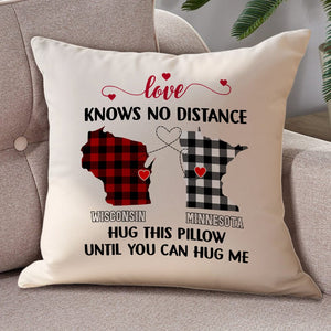 GeckoCustom Love Knows No Distance Couple Pillow TH10 892343