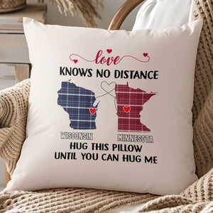 GeckoCustom Love Knows No Distance Couple Pillow TH10 892343