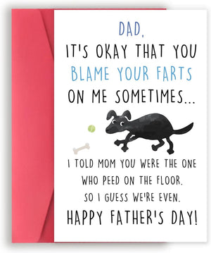 GeckoCustom Lovely Taco Father'S Day Card for Dad, Funny Fathers Day Gift for Husband from Wife, Romantic Father'S Day Card, Happy Father'S Day to the Only Meat for My Taco Blue Dog Dad