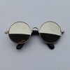 GeckoCustom Lovely Vintage Round Cat Sunglasses Reflection Eye wear glasses For Small Dog Cat Pet Photos Pet Products Props Accessories D / M