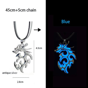 GeckoCustom Luminous Glowing Arrow Pendant Necklace Knight Spear Necklace Glow In The Dark Pike Necklace for Women Men Halloween Gift Dragon