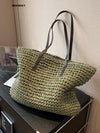 GeckoCustom Luxury Design Straw Woven Tote Bags Summer Casual Large Capacity Handbags New Fashion Beach Women Shoulder Simple Style Shopping