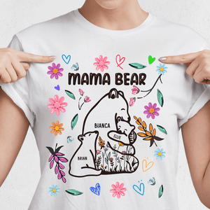 GeckoCustom Mama Bear Floral Style Birthday, Loving Gift For Mom, Grandma Shirt Personalized Gift HO82 890520