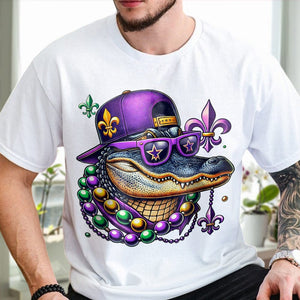 GeckoCustom Mardi Gras Fat Tuesday Bright Shirt Mardi Beads Louisiana Mardi Party Gift CH07 895186 Premium Tee (Favorite) / Sport Grey / S