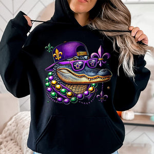 GeckoCustom Mardi Gras Fat Tuesday Dark Shirt Mardi Beads Louisiana Mardi Party Gift CH07 895188