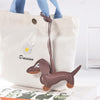 GeckoCustom Men's Car Dachshund Bulldog Keychain PU Leather Dog Keychains Fashion for Women Bag Pendant Jewelry Trinket Key Ring Key Chain as picture 7