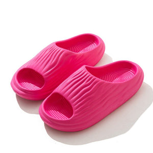 GeckoCustom Men Women House Shoes Platform Slippers Indoor Home Non-slip Slippers Peep Toe Pink / 36-37