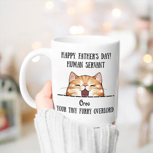 GeckoCustom Merry Christmas Human Servant To Cat Lover Mug TH10 892189