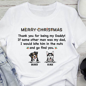 GeckoCustom Merry Christmas Thank You For Being My Daddy Bright Shirt Personalized Gift DA199 889890