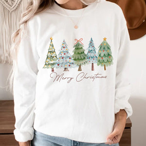 GeckoCustom Merry Christmas Trees Christmas Sweatshirt HO82 893204