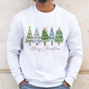 GeckoCustom Merry Christmas Trees Christmas Sweatshirt HO82 893204