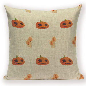 GeckoCustom Merry Halloween Trick or Treat Happy Halloween Demon Creative  Festival Decor Home Adult Birthday Decoration Bed Cushion Cover L1692-8 / 45-45cm