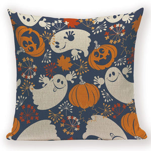 GeckoCustom Merry Halloween Trick or Treat Happy Halloween Demon Creative  Festival Decor Home Adult Birthday Decoration Bed Cushion Cover L1692-11 / 45-45cm