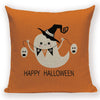 GeckoCustom Merry Halloween Trick or Treat Happy Halloween Demon Creative  Festival Decor Home Adult Birthday Decoration Bed Cushion Cover L1692-1 / 45-45cm