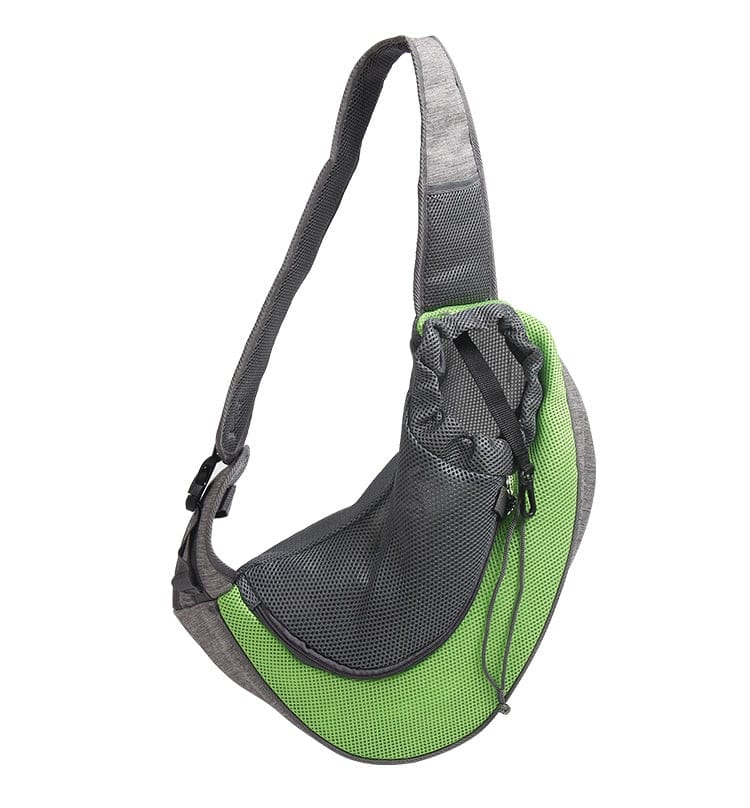 GeckoCustom Mesh Oxford Pet Outdoor Travel Pet Puppy Carrier Handbag Pouch Single Shoulder Bag Sling Mesh Comfort Travel Tote Shoulder Bag Fabric Green / S