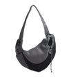 GeckoCustom Mesh Oxford Pet Outdoor Travel Pet Puppy Carrier Handbag Pouch Single Shoulder Bag Sling Mesh Comfort Travel Tote Shoulder Bag Black / S