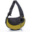 GeckoCustom Mesh Oxford Pet Outdoor Travel Pet Puppy Carrier Handbag Pouch Single Shoulder Bag Sling Mesh Comfort Travel Tote Shoulder Bag Yellow / S