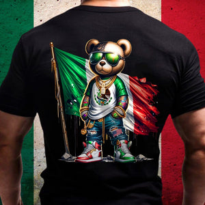 GeckoCustom Mexico Flag Teddy, Cartoon Bear, Cool Mexican Flag Bear Back Shirt HA75 891486