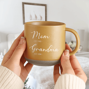 GeckoCustom Mom Grandma Great Grandma Personalized Pottery Mug, Gift For Mom Grandma TH10 895028 12oz