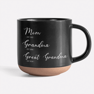 GeckoCustom Mom Grandma Great Grandma Personalized Pottery Mug, Gift For Mom Grandma TH10 895028 12oz