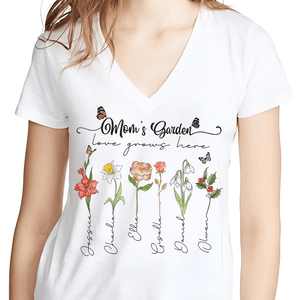 GeckoCustom Mother's Garden Love Grows Here Mother's Day Shirt Personalized Gift TA29 890567