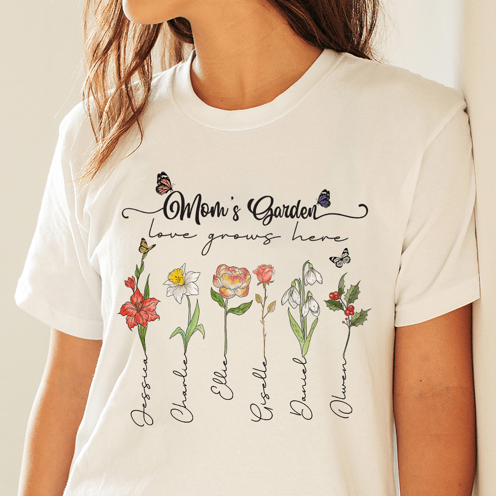 GeckoCustom Mother's Garden Love Grows Here Mother's Day Shirt Personalized Gift TA29 890567