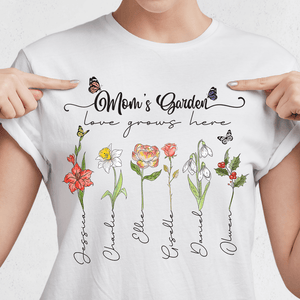 GeckoCustom Mother's Garden Love Grows Here Mother's Day Shirt Personalized Gift TA29 890567