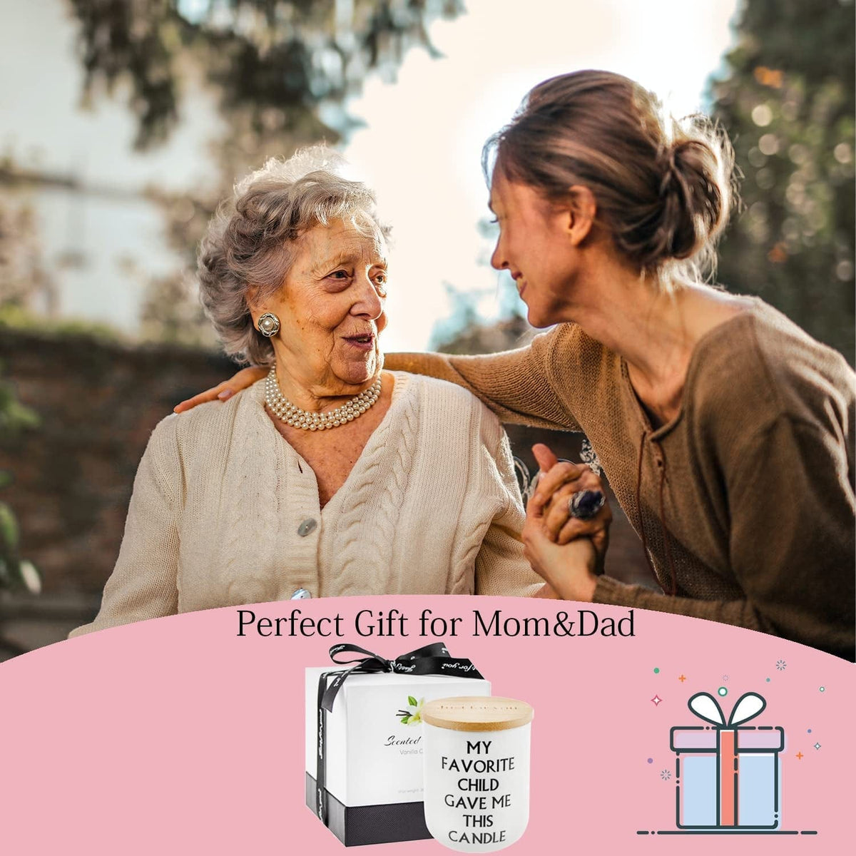 GeckoCustom Mothers Day Gifts for Mom from Daughter Son- Best Mom & Dad Gifts Ideas, Funny Mother'S Day, Fathers Day, Birthday, Thanksgiving, Christmas Gifts, Vanilla Coconut Candles(11.5Oz)