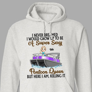 GeckoCustom Never Dreamed I'd Grow Up To Be A Super Sexy Pontoon Queen TA29 889605 Pullover Hoodie / Sport Grey Colour / S