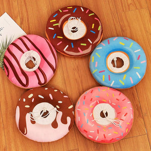 GeckoCustom New Cat E-Collar Recovery Cone Adjustable Cotton Blends Neck Recover Cat Dog Printed Elizabeth Circle Pet Protection Collar