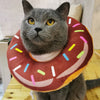 GeckoCustom New Cat E-Collar Recovery Cone Adjustable Cotton Blends Neck Recover Cat Dog Printed Elizabeth Circle Pet Protection Collar