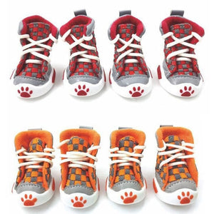 GeckoCustom New Design 4pcs/Set Pet Dog Shoes Small Dog Puppy Boots Football Style Cheap Dog Summer Shoes For Small Pets Four Colors