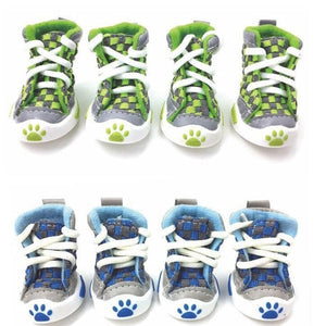 GeckoCustom New Design 4pcs/Set Pet Dog Shoes Small Dog Puppy Boots Football Style Cheap Dog Summer Shoes For Small Pets Four Colors