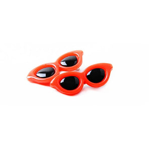 GeckoCustom New Pet Lovely Heart Sunglasses Hairpins Red 2 / 1pcs