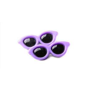 GeckoCustom New Pet Lovely Heart Sunglasses Hairpins Purple 2 / 1pcs