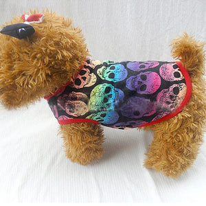 GeckoCustom New Summer Pet Dog Vest Cat Clothes Cartoon Skull Vest Clothes For Dogs Cat T-shirt Soft Puppy Dogs Clothing Shirt Vest 2XS-5XL