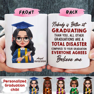 GeckoCustom No Body Is Better At Graduating Than You Graduation mug, Custom Chibi ClipArt  HN590