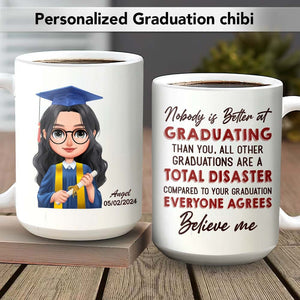 GeckoCustom No Body Is Better At Graduating Than You Graduation mug, Custom Chibi ClipArt  HN590